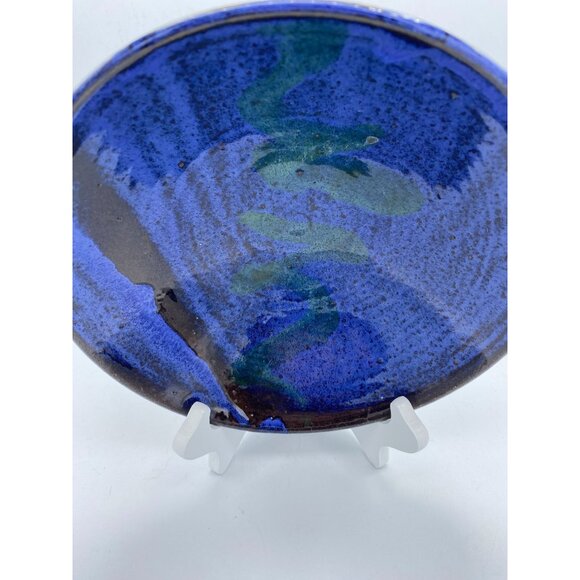 Midnight Blue Hand Made Pottery Bowl /Signed - Picture 5 of 8
